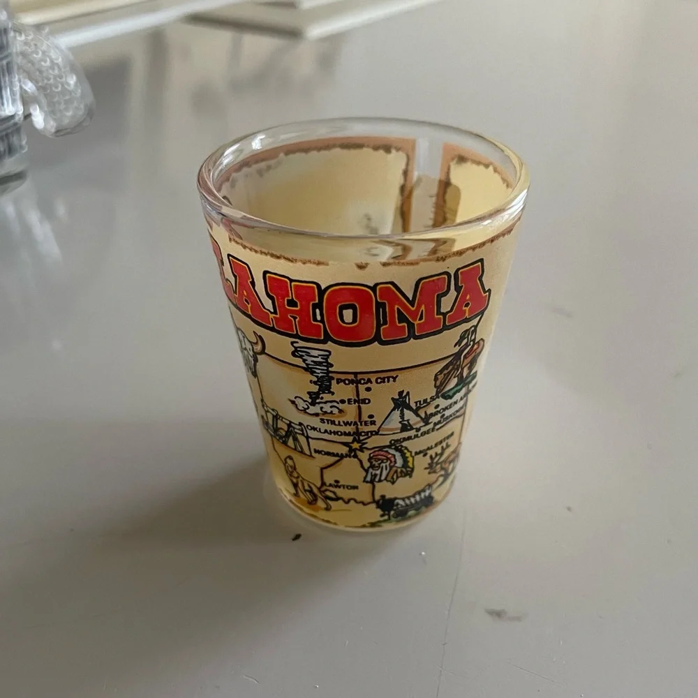 Oklahoma Souvenir Vintage Shot Glass